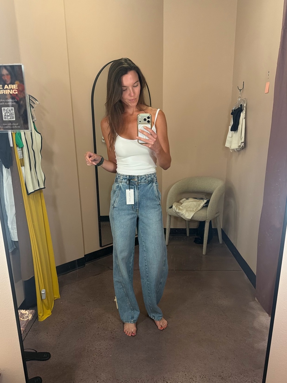 NWT Apiece Apart Light Blue Wide-Leg High-Rise Jeans